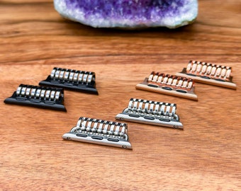 DIY Plain Apple Watch Connector Adapter & Spring Bar Set (2 Pcs) – Nickel-Free Stainless Steel Alloy Watch Band Connectors