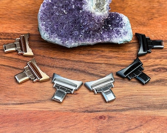 DIY Italian Charm Bracelet Adapter Set (2 Pcs) for Pixel Watch – Nickel-Free Stainless Steel Alloy Watch Band Connectors