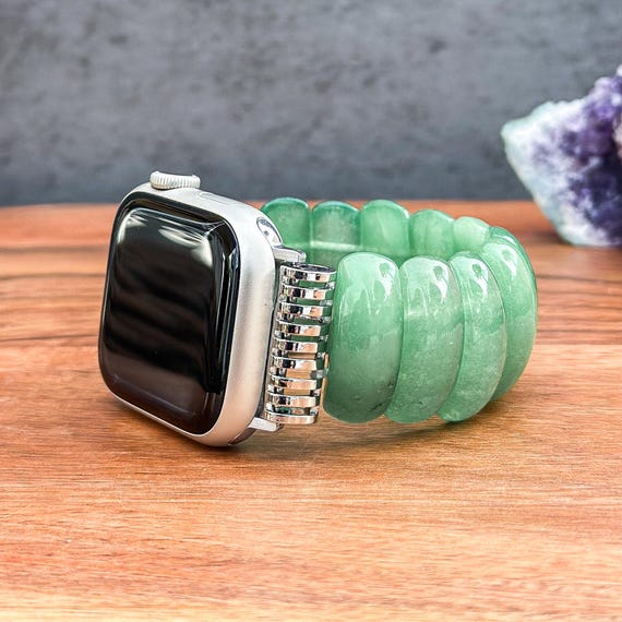 Apple Watch Band With Green Aventurine Gemstone Handmade  display picture 3