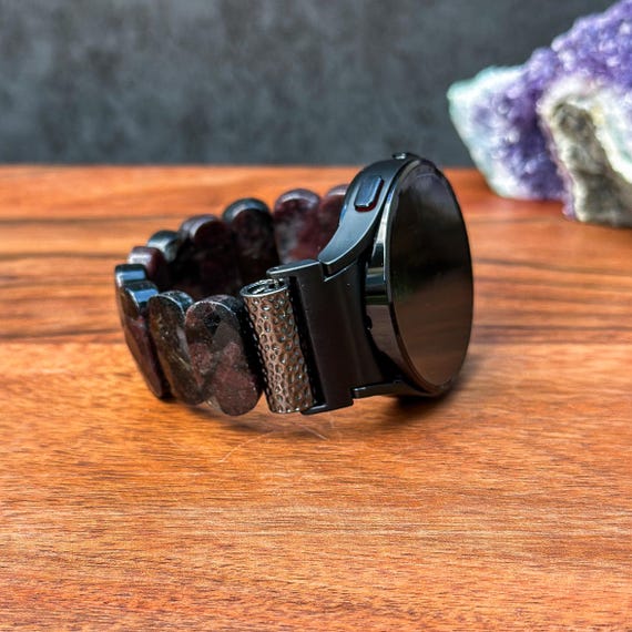 Garnet Astrophyllite Gemstone Galaxy Watch Band: Handmade  display picture 1