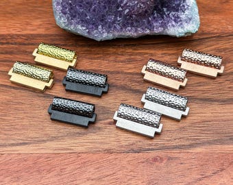 DIY Hammered Watch Connector Adapter Set (18mm, 20mm, 22mm - 2 Pcs) – Nickel-Free Stainless Steel Alloy Watch Band Connectors
