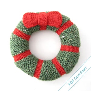 DIY Holiday Decor Wreath Pattern PDF. Knit Your Own Decorations. image 3