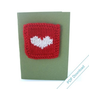 Knitted Cards Pattern PDF. Knit Your Own Cards. Heart, Gift, Tree, and Snowflake Designs image 1