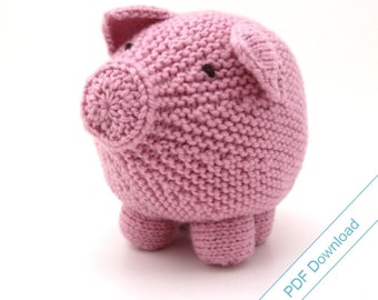 Knitting Pattern Toy Pig PDF. Knit Your Own Hog.