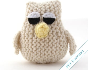 Owl Knitting Pattern PDF Download. Knit Your Own Owlet.