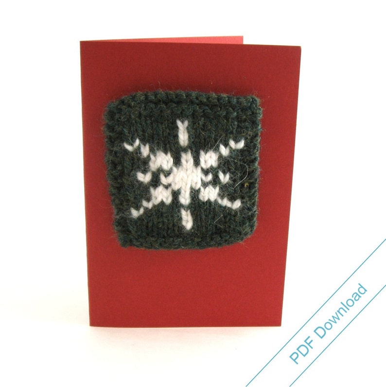 Knitted Cards Pattern PDF. Knit Your Own Cards. Heart, Gift, Tree, and Snowflake Designs image 4