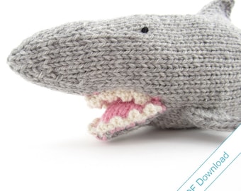 Shark Knitting Pattern. Knit Your Own Jaws. PDF Download.