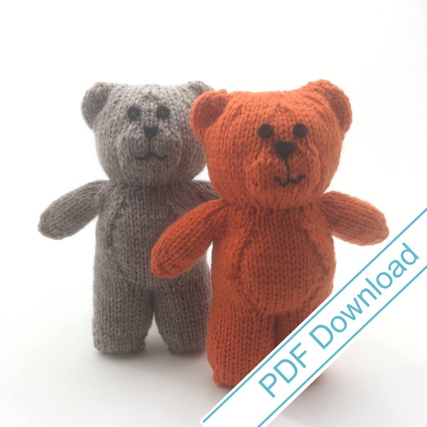 Toe-Up Teddy Knitting Pattern. Knit a Baby Friendly Bear.