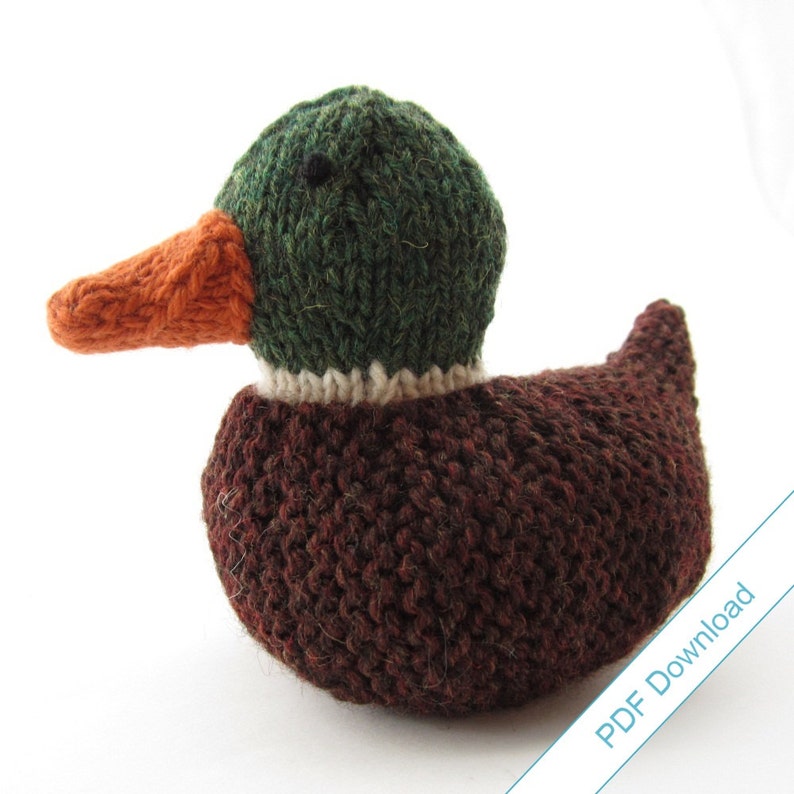 Toy Knitting Pattern. Knit Your Own Mallard Duck. Digital Download. image 2