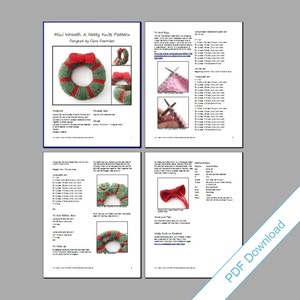 DIY Holiday Decor Wreath Pattern PDF. Knit Your Own Decorations. image 5