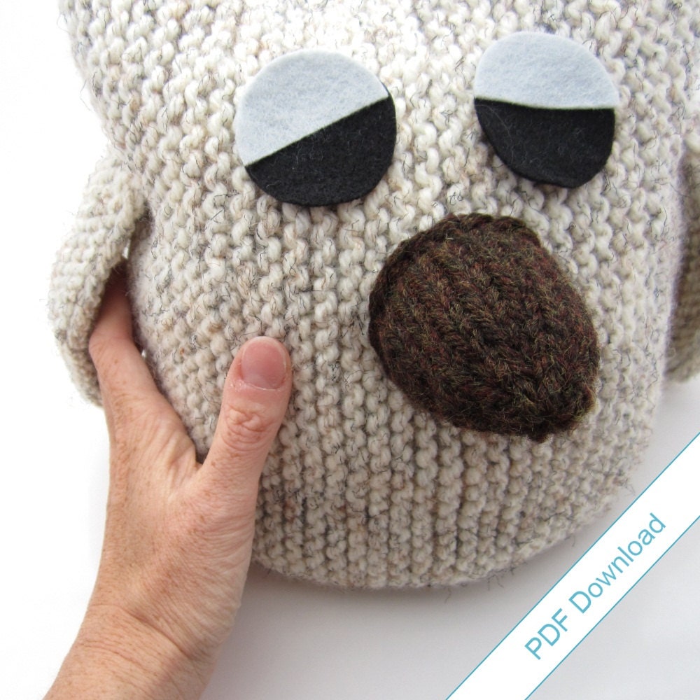 Knitting Pattern for Big Owl. Stuffed Toy or Pajama Case - Etsy
