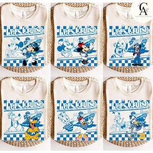 Personalized Mickey and Friends Disney Cruise Shirt, All Characters Let's Cruise Squad Disney Family Cruise Trip, Disney Wish Dream Treasure