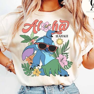 Ohana means family Disney Lilo & Stitch Shirt, Lilo and Stitch Dancing Hawaii Aloha Disney Girl Trip Shirt, Stitch Trip Family Summer 2025