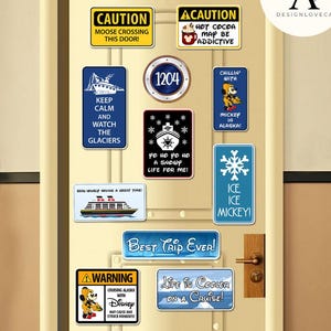 Personalized Mickey Sign Disney Alaska Cruise Magnet, Disney Wonder Magnet, Alaskan Family Cruise Ship Stateroom Door, Disney Cruise Magnet