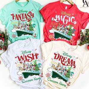 Personalized Mickey & Friends Santa Disney Christmas Cruise Shirt, Very Merrytime Cruises Family Christmas Trip, Holiday Disney Cruise Shirt