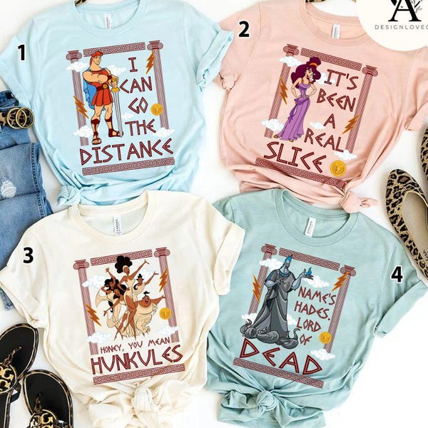 Disney Hercules Shirt, Hercules Megara Hades Pain and Panic Diva The Muses Honey You Mean Hunkules Group Matching, WDW Disneyland Family Tee