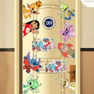 Personalized Lilo & Stitch Disney Cruise Magnet, Ohana Means Family Stitch Birthday Boy/Girl, Stitch Angel Family Cruise Ship Stateroom Door