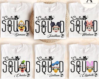 Personalized Mickey and Friends Disney Cruise Shirt, All Characters Cruise Squad Disney Family Cruise Trip 2025, Disney Wish Dream Treasure