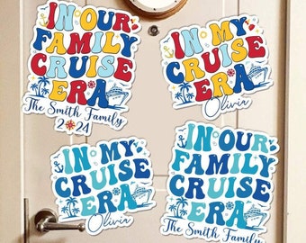 Personalized Family Cruise Magnet, In Our Cruise Era, In My Family Cruise Trip 2024, Cruise Squad Door Magnet, Cruise Ship Stateroom Door