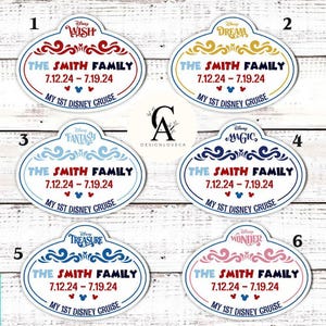 Personalized My First Disney Cruise Magnet, Disney Name Tag Our 1st Family Cruise Ship Stateroom Door Disney Wish Dream Magic Wonder Fantasy
