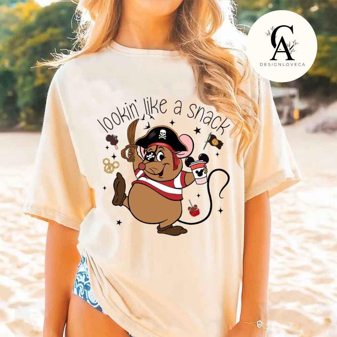 Gus Gus Snacks Disney Pirate Shirt, Lookin Like a Snack Disney Princess Cinderella Mouse Gus Disney Cruise Shirt, WDW Disneyland Pirate Trip