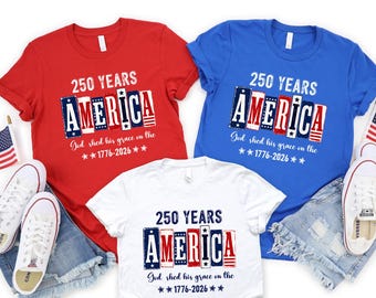 Comfort Colors America 250th Anniversary Shirt, Patriotic Women Tee, 1776 2026 Vintage T-shirt, Fourth of July Gift, Red White Blue Tee