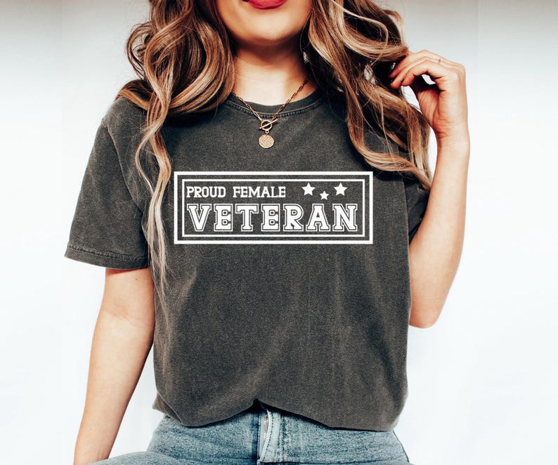 Proud Female Veteran Shirt, Comfort Colors Female Veteran Shirt, Patriotic Shirts for Women, Women Veterans Day Shirt, American Girl Shirt image 5