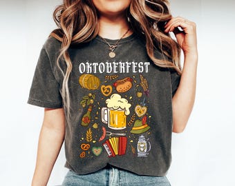 Oktoberfest Beer Festival Shirt, Comfort Colors Oktoberfest Tee, Beer Drinking Oktoberfest Party Shirt, German Prost Shirt, Oktoberfest 2025