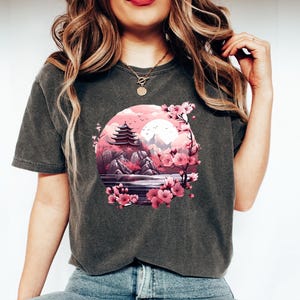 Comfort Colors Cherry Blossom Shirt, Japanese Cherry Blossoms Tee, Flower Nature Shirt, Spring Flowers Shirt, Sakura T-Shirt, Floral T-Shirt image 4