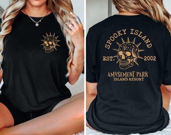 Comfort Colors Spooky Island Shirt, Retro Halloween Movie Shirt, Disco Skull T-Shirt, 90s Nostalgia Halloween Shirt, Summer Spooky Shirt