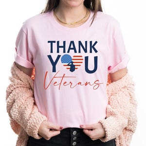 Thank You Veterans Shirt, Comfort Colors Veteran Day Shirt, USA Flag Veterans Tee, Army Husband Gift, Proud Veteran Shirt, Memorial Day Gift image 5