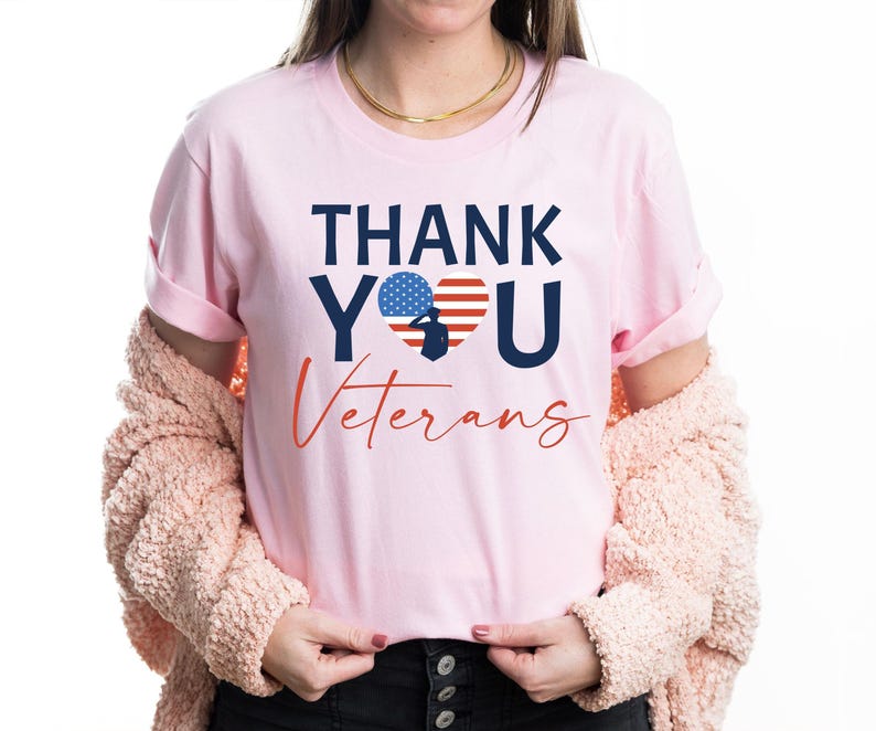 Thank You Veterans Shirt, Comfort Colors Veteran Day Shirt, USA Flag Veterans Tee, Army Husband Gift, Proud Veteran Shirt, Memorial Day Gift image 5