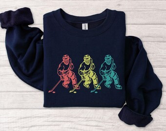 Funny Ice Hockey Sweatshirt, Hockey Sweatshirt, Hockey Fan Sweater, Hockey Life Sweater, Sports Women Sweater, Hockey Game Day Sweater