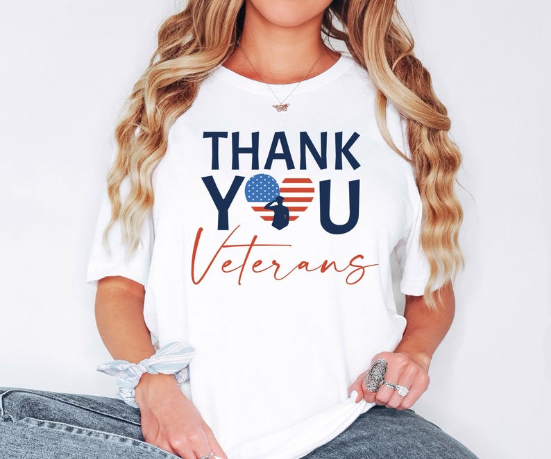 Thank You Veterans Shirt, Comfort Colors Veteran Day Shirt, USA Flag Veterans Tee, Army Husband Gift, Proud Veteran Shirt, Memorial Day Gift image 3
