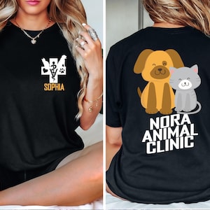 Custom Animal Clinic Shirt, Comfort Colors Veterinary Shirt, Custom Veterinarian Tee, Vet Life Shirt, Veterinarian Gift, Vet Tech Week Shirt