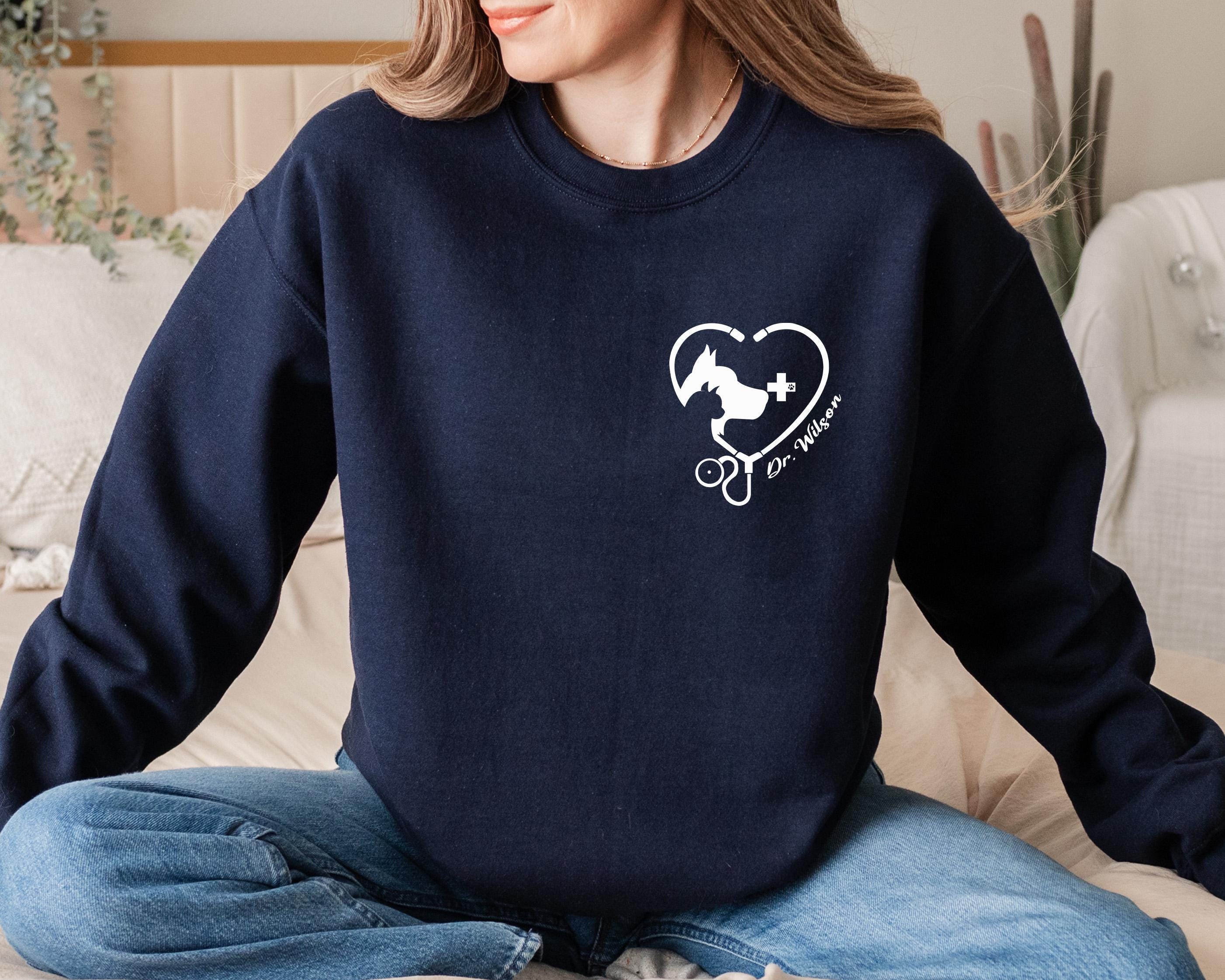 Custom Veterinary Sweatshirt, Personalized Veterinarian Sweater, Vet Tech Gift, Vet Tech Graduation Gift, Animal Doctor Gift, Vet Assistant