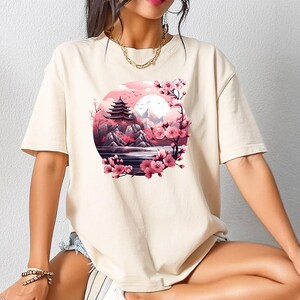 Comfort Colors Cherry Blossom Shirt, Japanese Cherry Blossoms Tee, Flower Nature Shirt, Spring Flowers Shirt, Sakura T-Shirt, Floral T-Shirt image 3