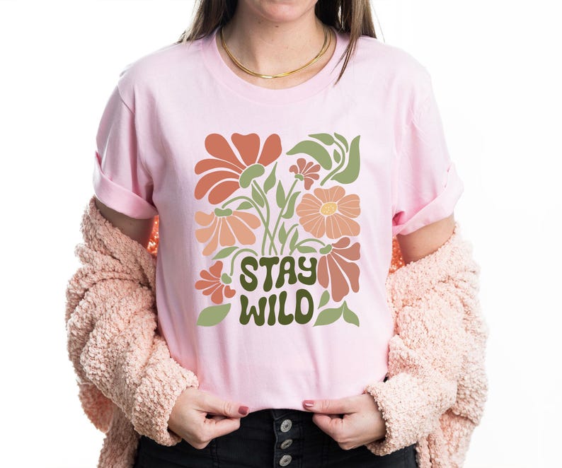 Comfort Colors Stay Wild Shirt, Floral Women Shirt, Women Rights Shirt, Empowered Women Tees, Inspirational Women Shirt, Feminist Gift Bild 5