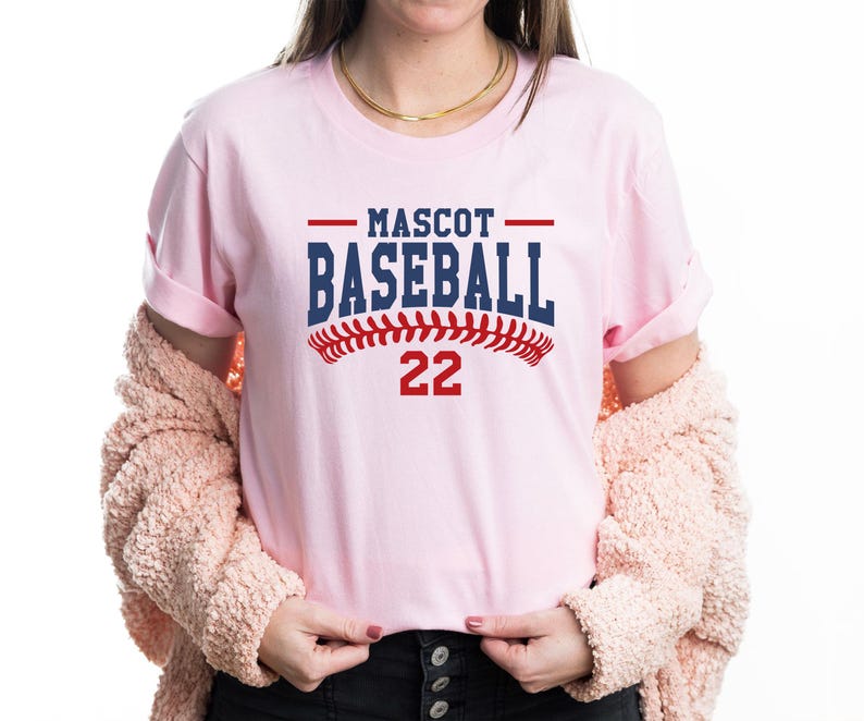 Comfort Colors Mascot Baseball Shirt, Custom Baseball Team Tee, High ...