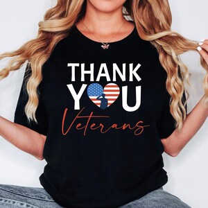 Thank You Veterans Shirt, Comfort Colors Veteran Day Shirt, USA Flag Veterans Tee, Army Husband Gift, Proud Veteran Shirt, Memorial Day Gift image 4