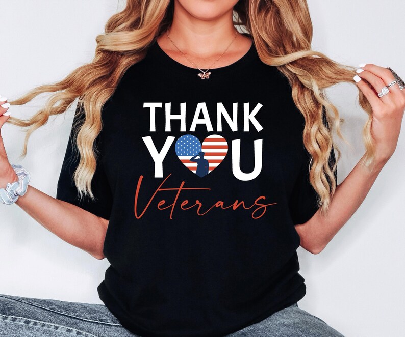 Thank You Veterans Shirt, Comfort Colors Veteran Day Shirt, USA Flag Veterans Tee, Army Husband Gift, Proud Veteran Shirt, Memorial Day Gift image 4