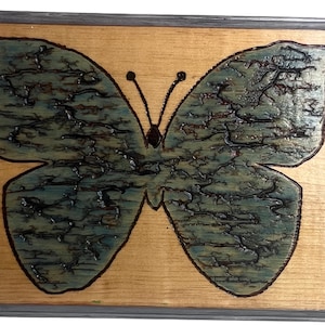 Lichtenberg Fractal Burned butterfly wall art