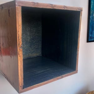 Handmade fractal burned  wooden Decorative Boho Storage box/Shadow box