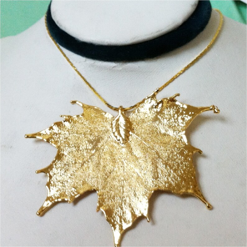 Real Leaf Jewelry 24K Gold Dipped Sugar Maple Leaf Silver Etsy