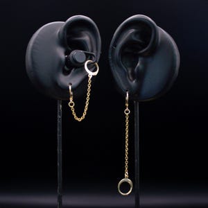 Ear Plug Earrings (Stainless Steel 18K Gold Plated)