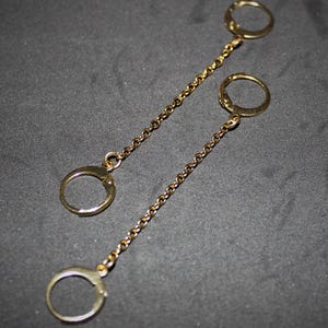 Örhängen med öronproppar (rostfritt stål 18K guldpläterat)