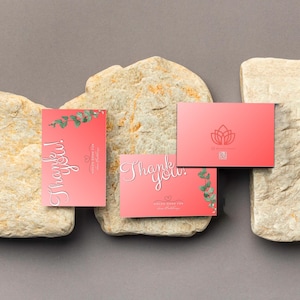 Vielen Dank Karte | QR Code Visitenkarte| Canva Visitenkarten Vorlage | Doppelseitige Visitenkarte Thank You Card | Business Card