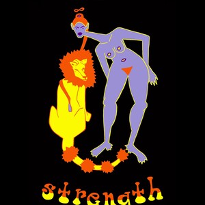 Strength Tarot Illustration - Print, Poster, Wall Art