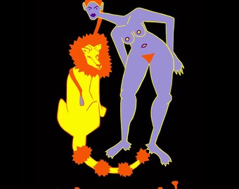 Strength Tarot Illustration - Print, Poster, Wall Art