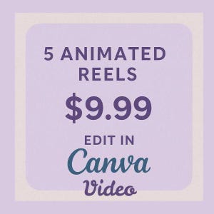 Spiritual Animated Canva Templates - 5 Editable Instagram Video Posts- Affirmations, Angel Numbers, Moon Content and More
